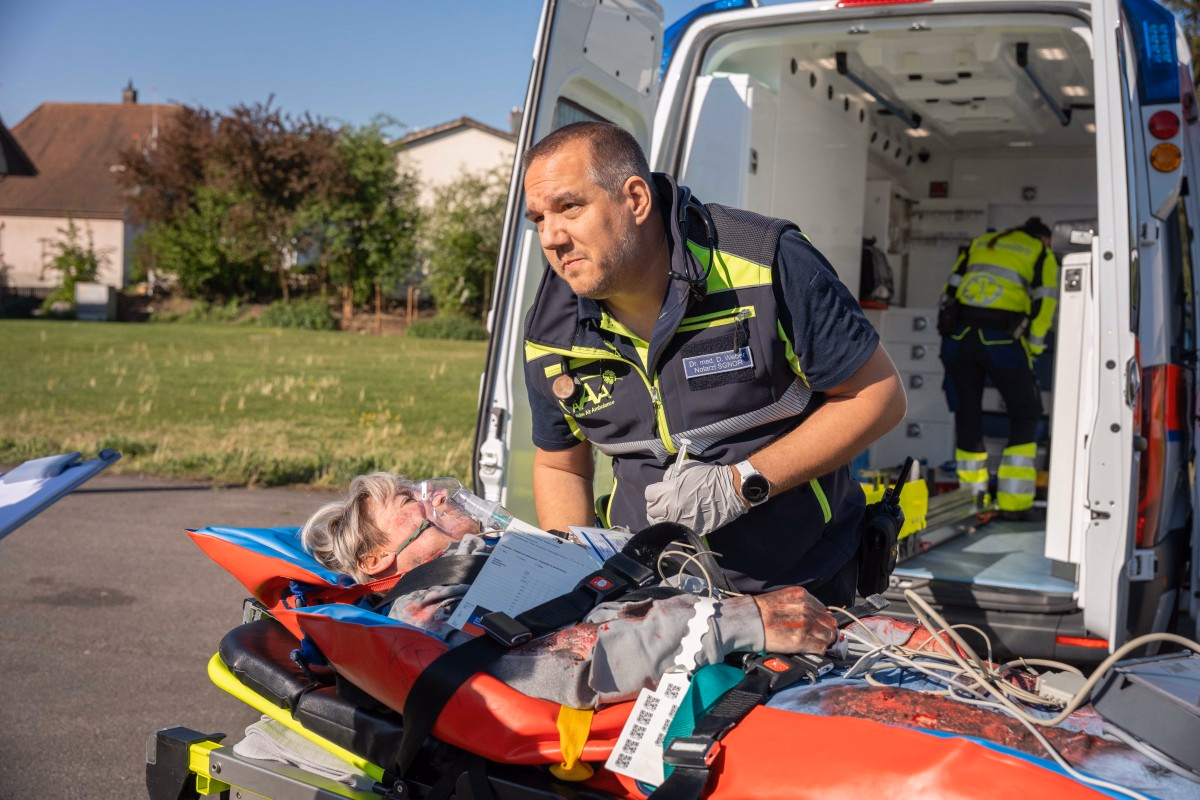 Medienbild der Bevölkerungsschutzübung Traktion.