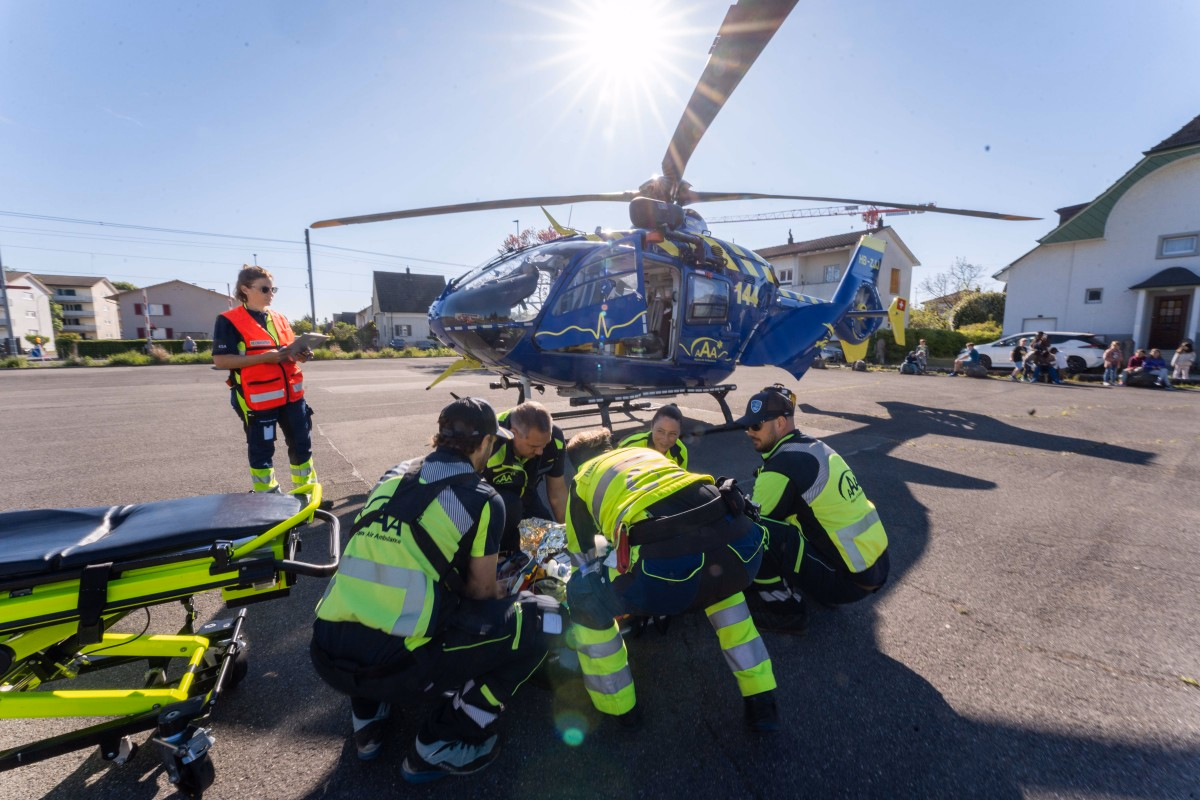 Medienbild der Bevölkerungsschutzübung Traktion.