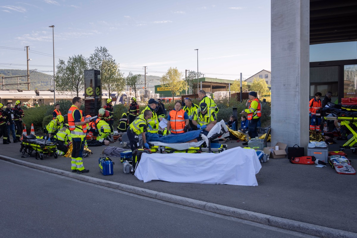 Medienbild der Bevölkerungsschutzübung Traktion.
