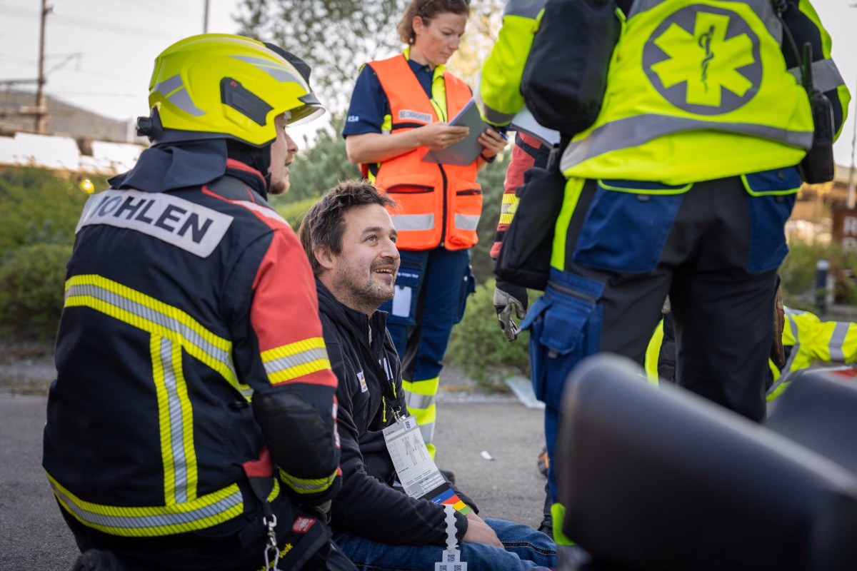 Medienbild der Bevölkerungsschutzübung Traktion.