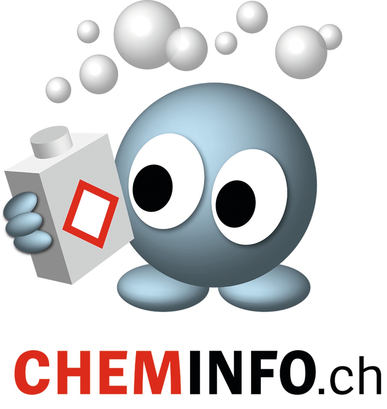 Logo von Cheminfo, der Informationskampagne der Schweizerischen Eidgenossenschaft zu den Gefahrensymbolen.