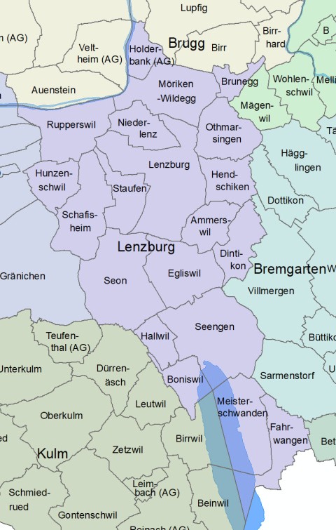 Gemeinden des Bezirks Lenzburg