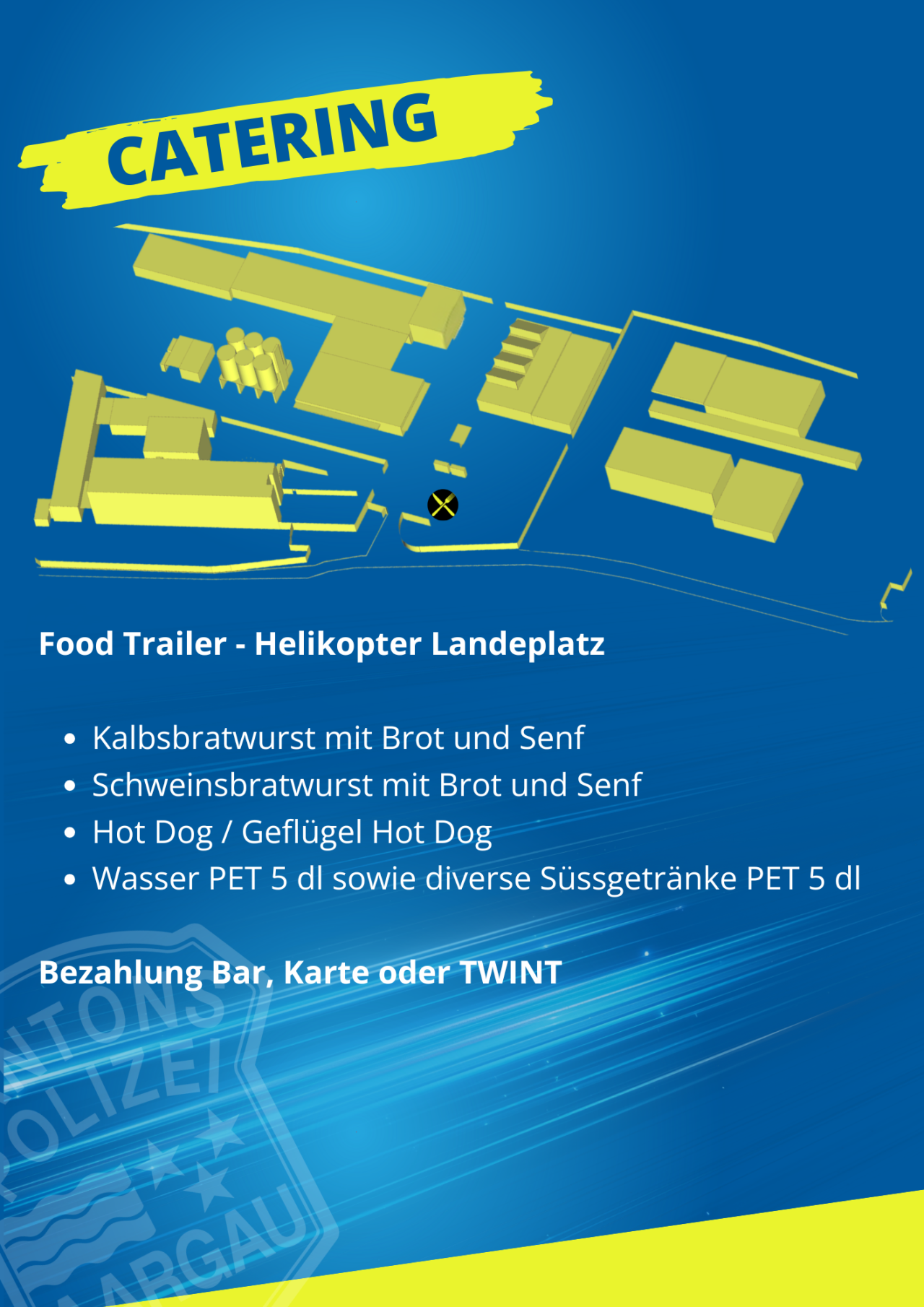 Catering Helilandeplatz.