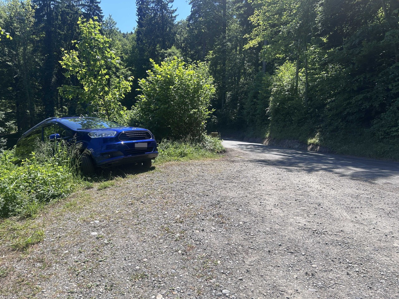Selbstunfall bei Wendemanöver.