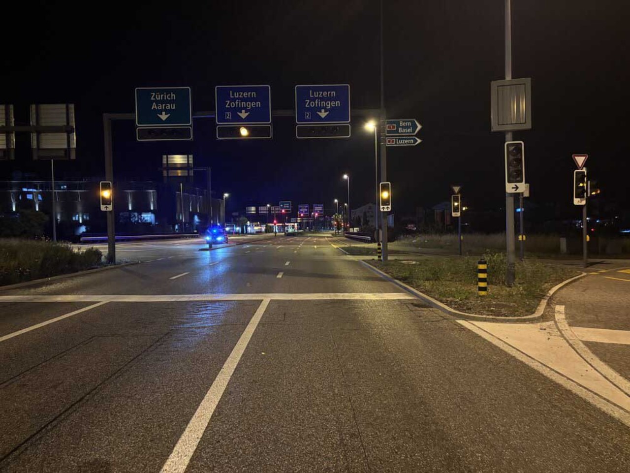 Unfallkreuzung Oftringen.