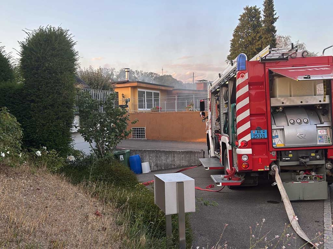 Brand in Einfamilienhaus Wallbach.