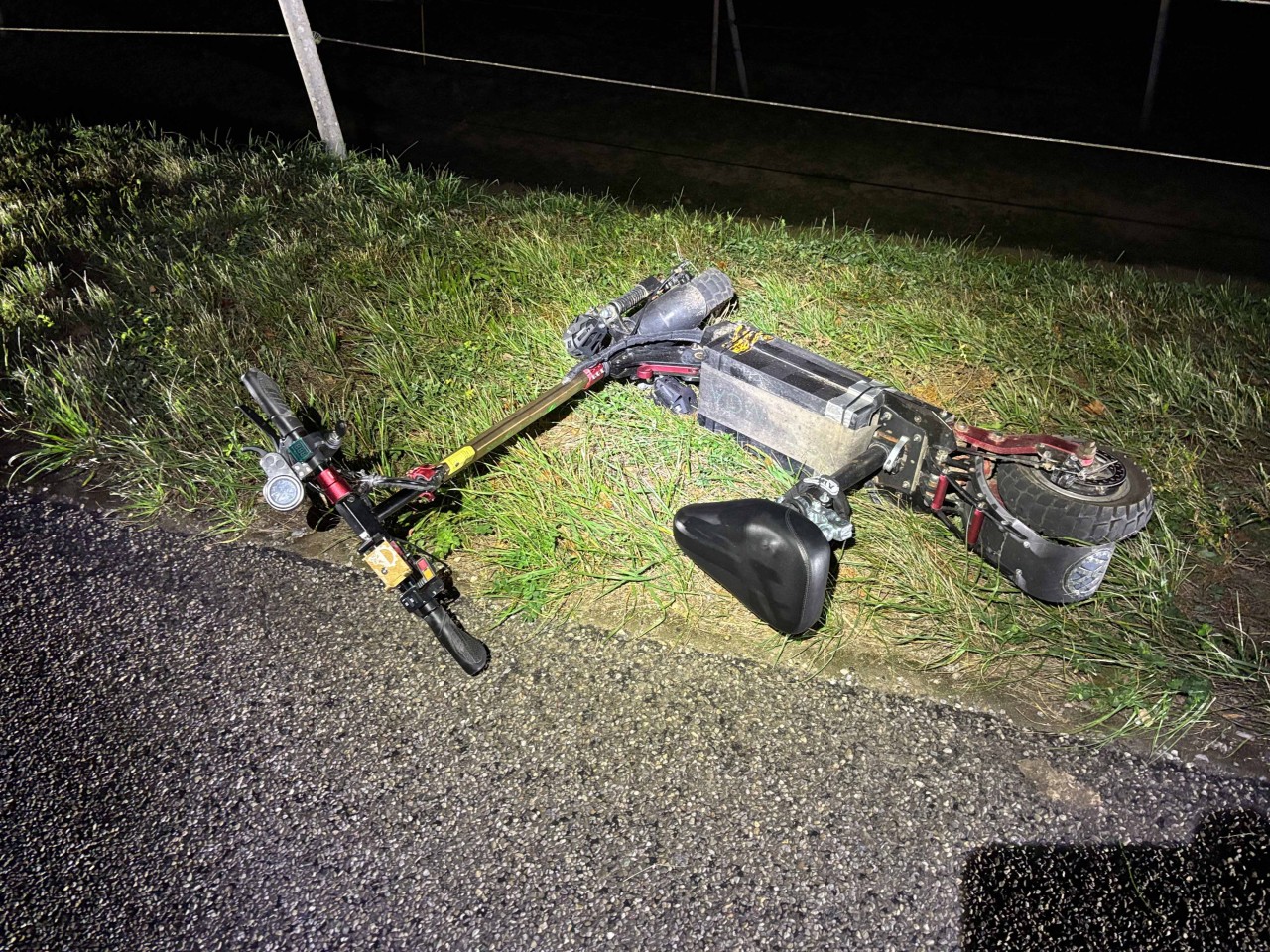 E-Trottinett in Wiesland.