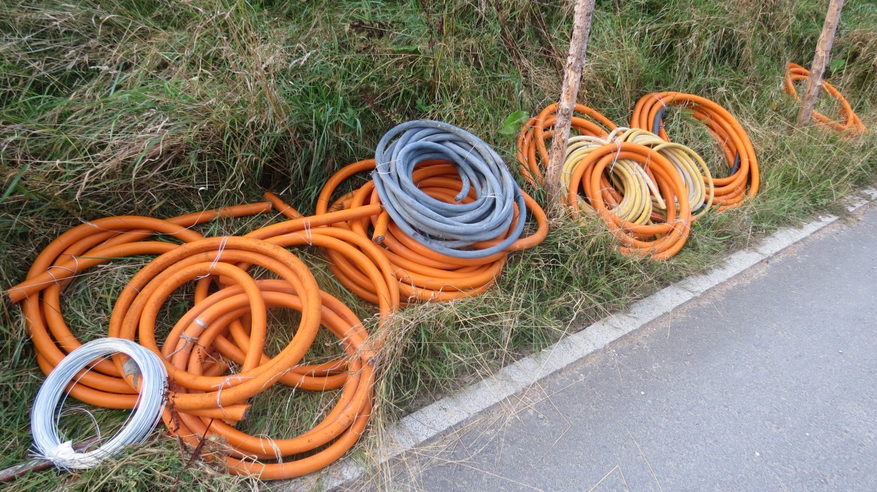 Bereitgelegte Kabel in Muri