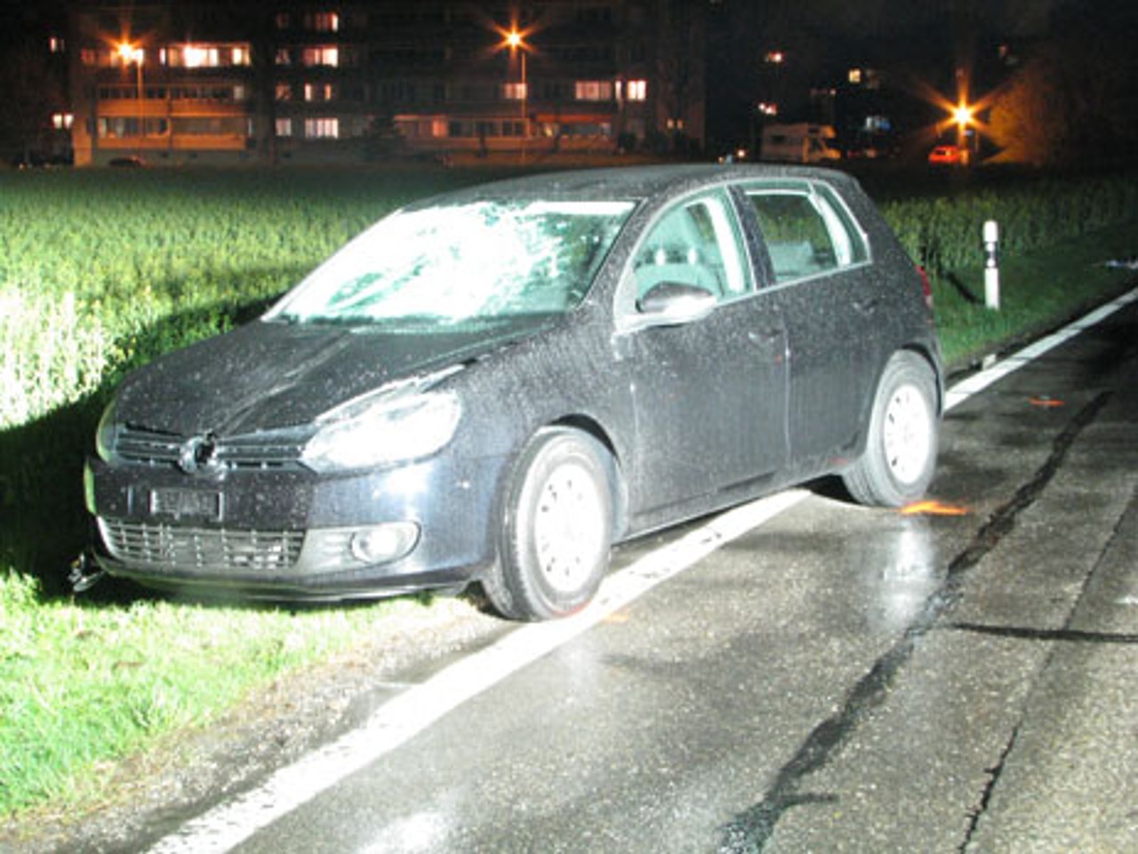 Beschädigter VW Golf