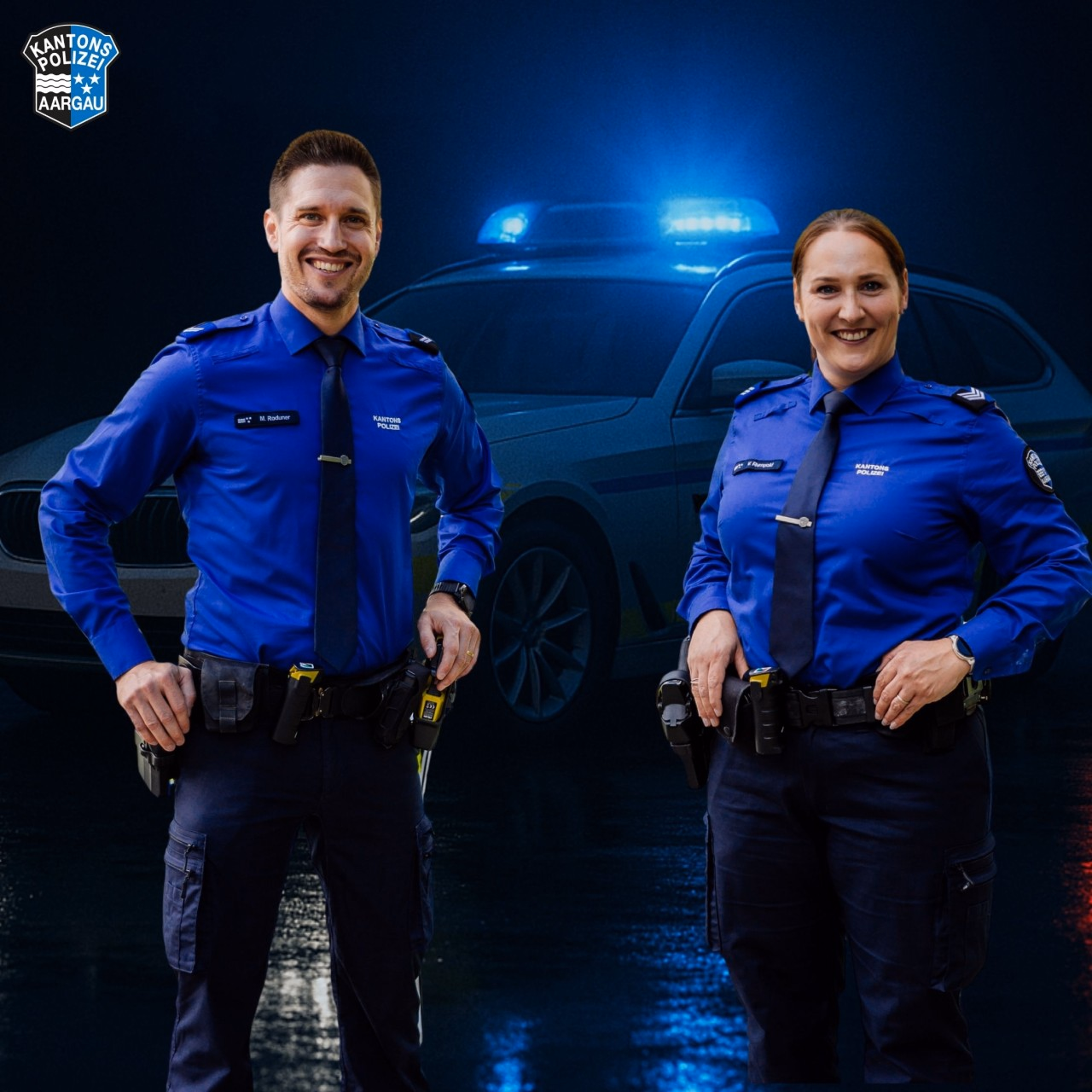 Dienstschluss Foto Rekrutierung Polizeischule.