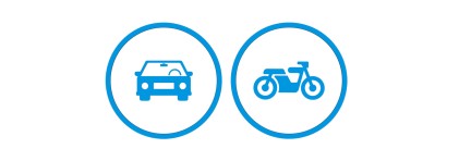 Auto und Motorrad Symbol