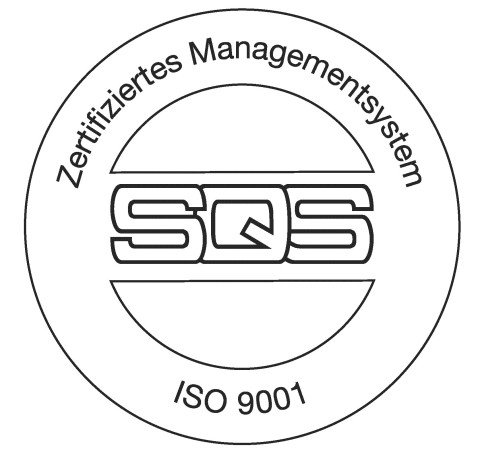 Logo ISO 9001 SQS Zertifiziertes Managementsystem