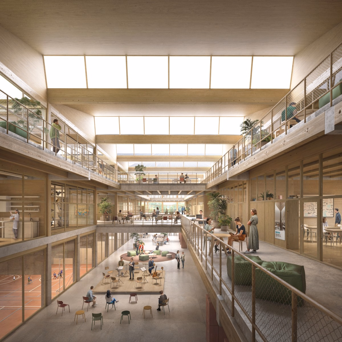 Visualisierung Foyer des Projekts "Here Comes the Sun, Franziska Sebastian Müller Architekten GmbH, Zürich"Visualisierung Foyer des Projekts "Here Comes the Sun, Franziska Sebastian Müller Architekten GmbH, Zürich"