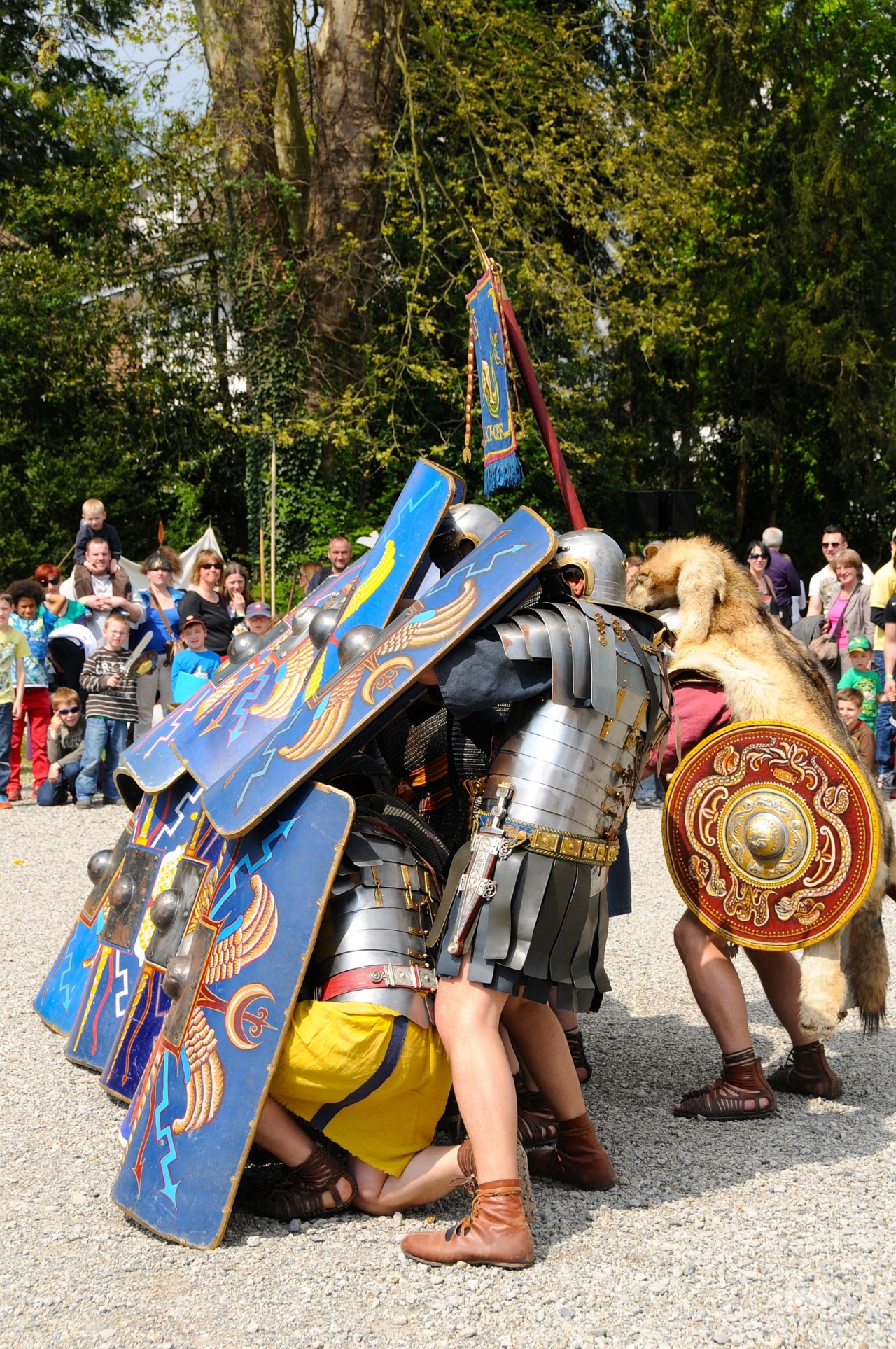 Legionäre in Abwehrstellung