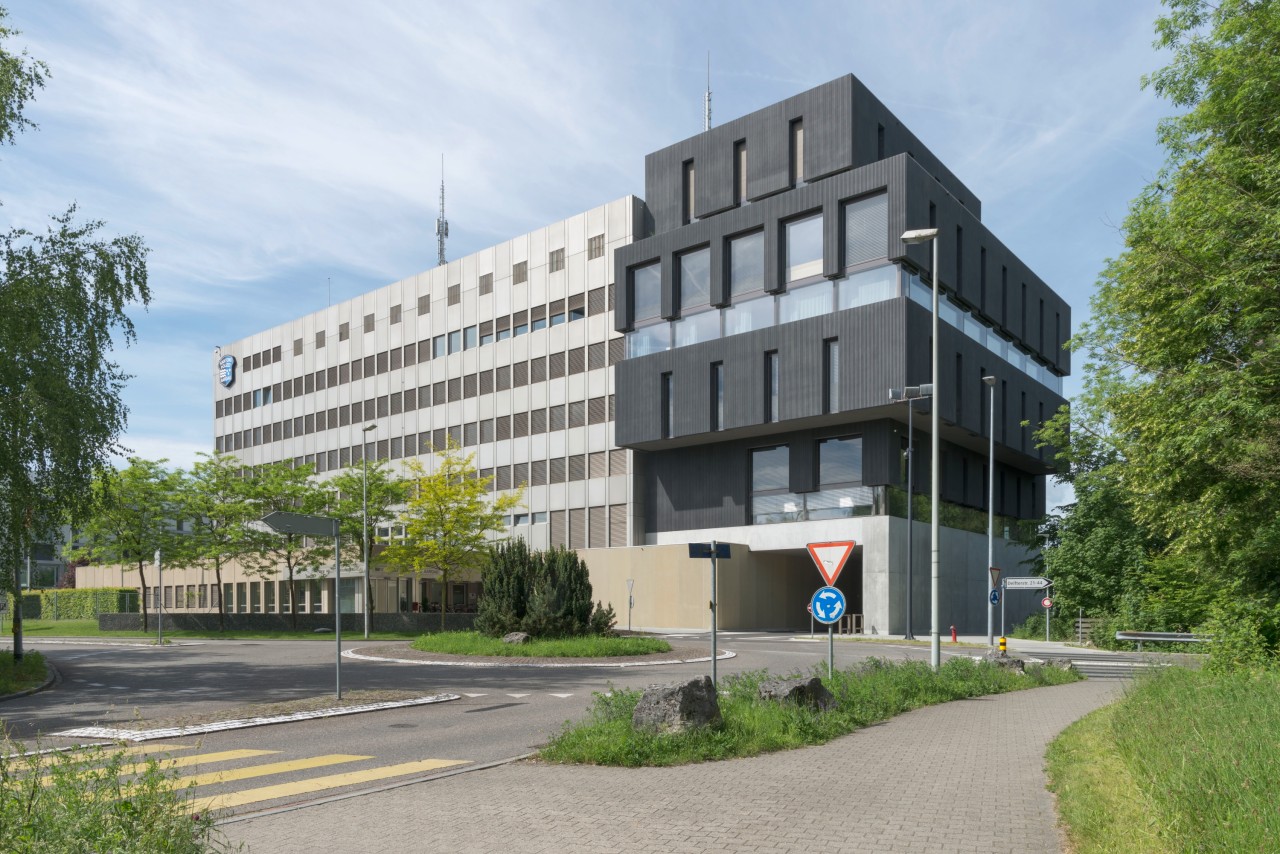 Sicht auf den Erweiterungsbau, Ostfassade
