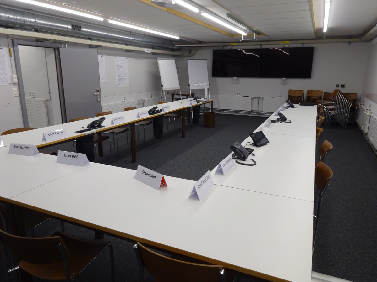Blick in den Führungsraum