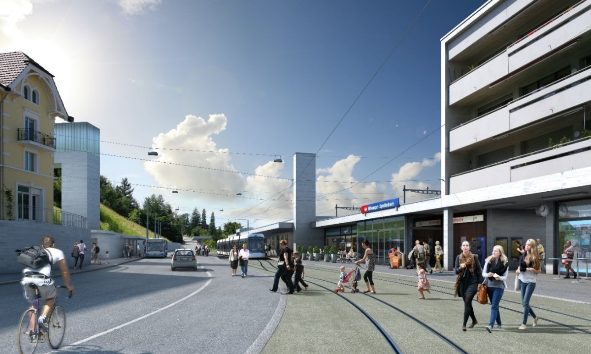 Eine Visualisierung des Bahnhofs Killwangen-Spreitenbach