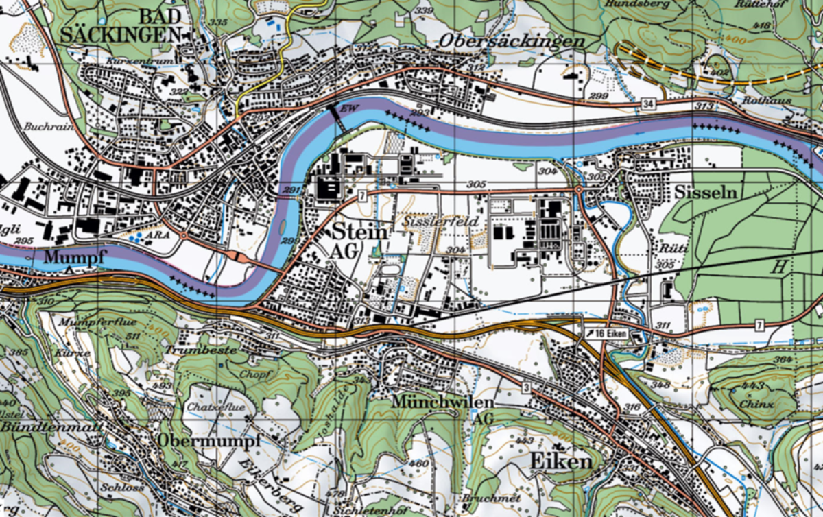 Kartenausschnitt Sisslerfeld