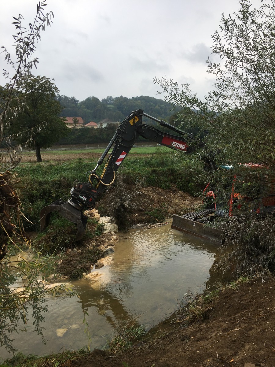 Bagger in Fluss