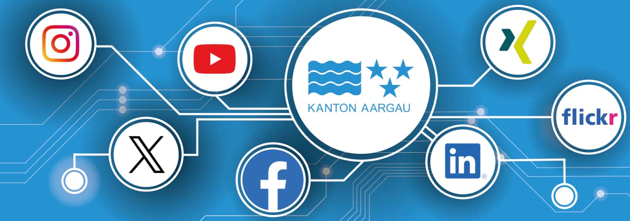 Logos von Social-Media-Kanälen