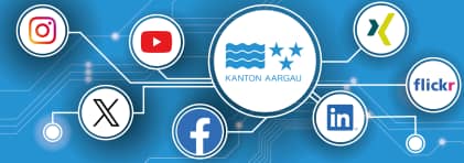 Logos von Social-Media-Kanälen