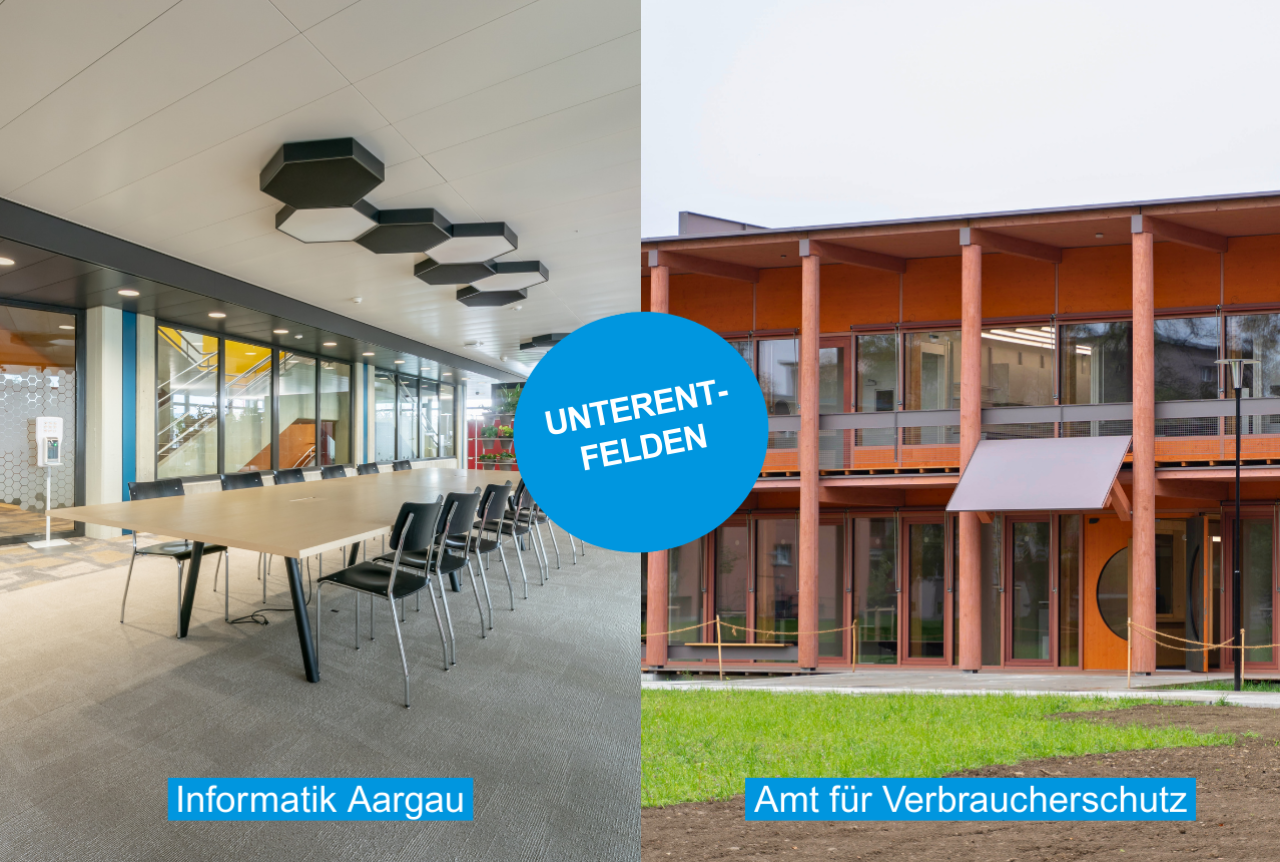Foto vom Büro der Informatik Aargau und Gebäude Amt für Vebraucherschutz in Unterentfelden