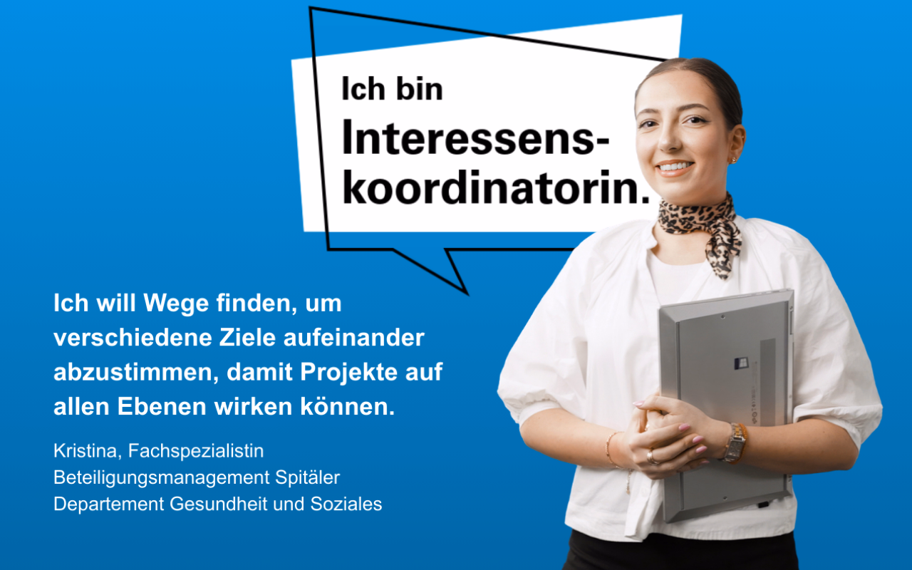 farbiges Bild einer Person mit Text