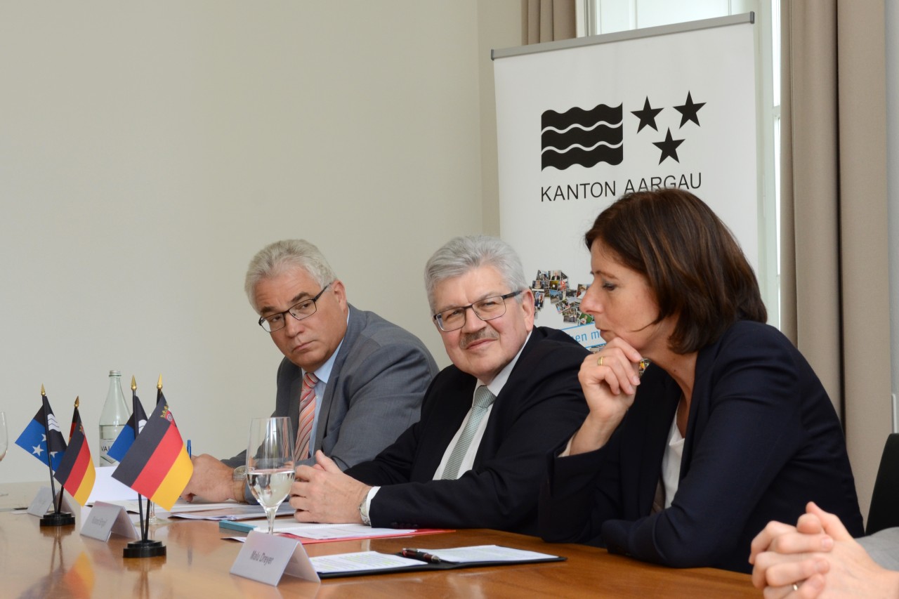 Point de Presse mit Landammann Roland Brogli und Ministerpräsidentin Malu Dreyer