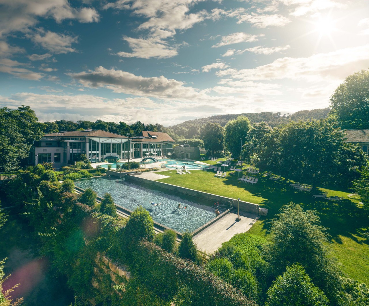 Schinznach Bad Thermen von oben.