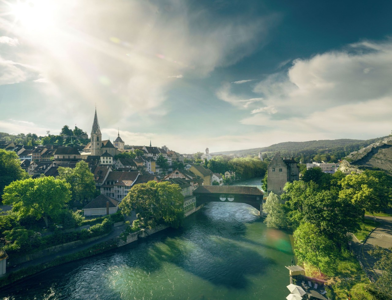 Bild einer Stadt im Aargau.