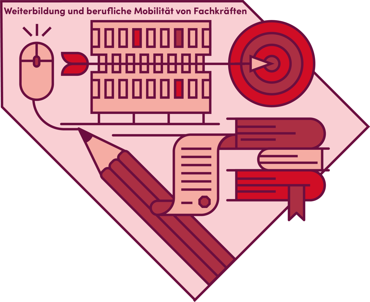 Rotes Puzzleteil Weiterbildung