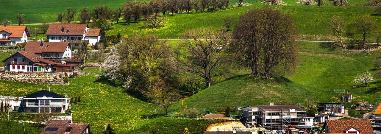 Blick von weitem auf die Motte.